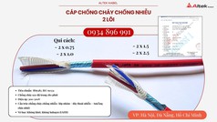 Cáp chống cháy chống nhiễu 2x0.75mm    Giao hàng nhanh Hải Phòng, Quảng Ninh, Thái Bình 
