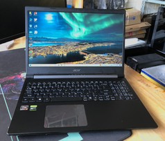 Laptop Acer Aspire A715-42G Ryzen 5-5500U Ram 16GB SSD 512GB 2 VGA Rời GTX 1650 Màn Full HĐ Máy Đẹp...