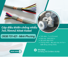 Cáp điều khiển chống nhiễu 7x0.75mm  Altek Kabel - Ứng dụng   báo giá mới nhất 
