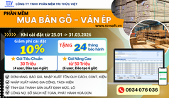 CÒN 02 NGÀY   ƯU ĐÃI Phần mềm Kinh Doanh Kho Gỗ, Ván Ép, TTV Software 