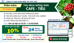 Chỉ còn 02 ngày, Ưu đãi cài đặt Phần mềm thu mua cafe, tiêu 