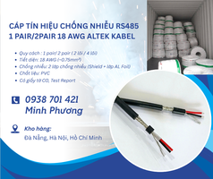 Cáp tín hiệu RS485 1 Pair/ 2 Pair 18AWG chống nhiễu   Giá tốt, sẵn kho Đà Nẵng 