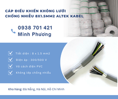 Cáp điều khiển không lưới chống nhiễu 8x1.5mm  Altek Kabel và Ứng dụng thực tế 