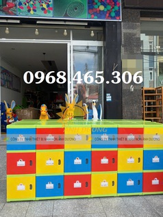 Tủ nhựa đựng balo cặp mầm non 