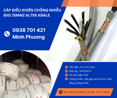 Cáp điều khiển chống nhiễu 8x0.75mm    Giải pháp truyền tín hiệu ổn định 