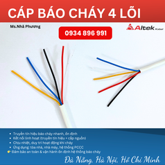 Cáp báo cháy 4 lõi chất lượng tiêu chuẩn cho hệ thống PCCC tại Huế, Quảng Trị 