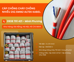 Cáp chống cháy chống nhiễu 2 lõi 2.5mm2 có sẵn Đà Nẵng, Bình Định, Quảng Trị 