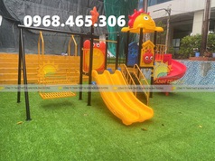 Cầu trượt mầm non liên hoàn, cầu trượt xích đu trẻ em 