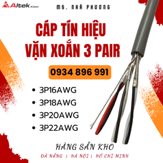 Cung cấp vật tư cáp điều khiển 18 AWG tại Nha Trang, Phú Yên, Ninh Thuận 