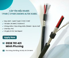 Cáp RS485 chống nhiễu 1pair/2pair 24AWG   Có sẵn kho Đà Nẵng, Hà Nội, Hồ Chí Minh 