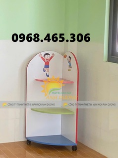 Kệ góc mầm non, kệ cá nhân mầm non 