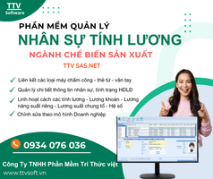 Phần mềm quản lý nhân sự và tính lương sản xuất TTV HRM 