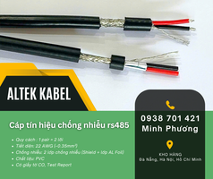 Cáp tín hiệu RS485 1 Pair 22AWG truyền dữ liệu ổn định Bình Định, Huế, Quảng Bình 