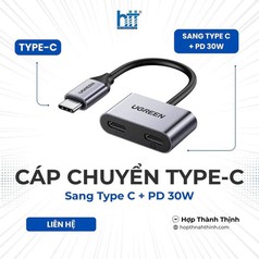 Cáp chuyển Type-C sang Type-C   Audio  PD 30W 