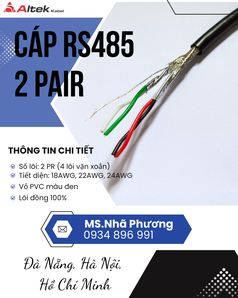 Cáp RS485 2 Pair 24 AWG Tại Đà Nẵng, Quảng Trị   Hàng Có Sẵn, Giao Nhanh Toàn Quốc...
