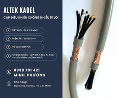 Cáp điều khiển chống nhiễu 10x1.5mm2 hàng sẵn kho Khánh Hòa, Ninh Thuận, Phú Yên 
