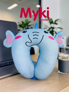 Gối kê cổ chữ U du lịch hạt xốp in hoạt hình vui nhộn siêu cute 
