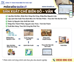 Phần mềm quản lý sản xuất chế biến gỗ - ván 