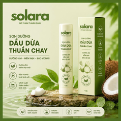 Son Dưỡng Dầu Dừa Thuần Chay Solara   Giải Pháp Dưỡng Môi Tự Nhiên Cho Đôi Môi Mềm Mịn...