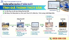 Phần mềm kế toán, tính giá thành chế biến thủy sản 