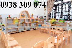 Kệ gỗ mầm non, kệ gỗ mầm non montessori 