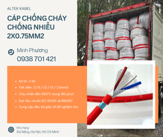 Cáp chống cháy chống nhiễu 2x0.75mm    Lựa chọn an toàn cho hệ thống PCCC Huế 