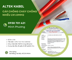 Báo giá cáp chống cháy chống nhiễu 2x1.0mm2 mới nhất Đà Nẵng, Quy Nhơn, Tuy Hòa 