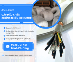 Cáp điều khiển chống nhiễu 12x1.5mm  chính hãng   Sẵn kho Đà Nẵng, Hồ Chí Minh 