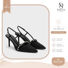 Giày Sandals Nữ Dovia Gót Vuông 5cm Cho nàng yêu đi dự tiệc siêu xinh 