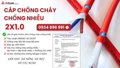 Cáp Chống Cháy Chống Nhiễu 2x0.75 / 1.0 / 1.5 / 2.5mm    Phân Phối Quảng Bình, Quảng...