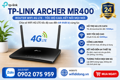 Bộ phát WiFi 4G TP-Link MR400 siêu tốc 