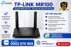 TP-Link MR100: Bộ phát WiFi 4G siêu tốc 