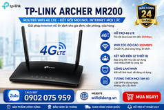 Bộ phát wifi 4G TP-Link MR200 chính hãng 