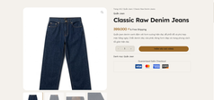 Classic Raw Denim Jeans   Quần Jean Denim Nam Bền Đẹp, Dễ Phối Đồ 