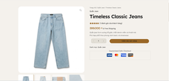 Timeless Classic Jeans   Quần Jean Form Suông Trẻ Trung, Dễ Phối Đồ 