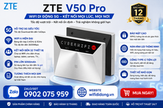 Trải nghiệm wifi 5G cùng ZTE V50 Pro 