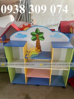 Kệ đựng đồ chơi học liệu mầm non, kệ đồ chơi mầm non 