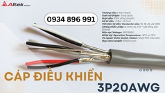 Cáp tín hiệu vặn xoắn 3 Pair 20 AWG   Phân phối Đà Nẵng, Huế, Quãng Ngãi 