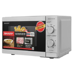 Dung tích lò vi sóng 21 lít, Sharp R-211TV-SLthiết kế hiện đại với màu bạc sang trọng 