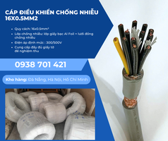 Cáp điều khiển chống nhiễu 16x0.5mm    Truyền tín hiệu ổn định Bình Dương, Đồng Nai 