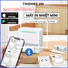 Máy In Nhiệt MiNi Kết Nối Bluetooth , In Tem Dán, In Đơn Hàng, Hình Ảnh, Mã Vận Đơn -...