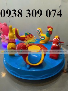 Mâm xoay không ray mầm non, đu quay trẻ em mầm non 