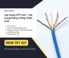 Cáp mạng UTP Cat6   Cáp mạng không chống nhiễu Cat6 sẵn kho Đà Nẵng, Huế 