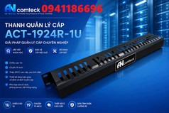 Sẵn kho Thanh quản lý cáp ngang 1u 48 cổng lắp rack 19   ACT-19481U, hiệu Ancomteck 