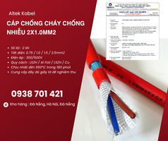 Cáp chống cháy chống nhiễu 2x1.0mm  sẵn kho, phân phối toàn quốc 