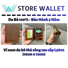 Ví da bò sáp cao cấp V3802 Giao hàng tận nơi 388k 