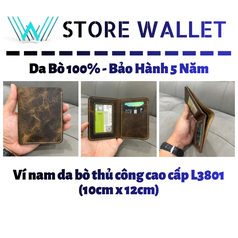 Ví da bò sáp cao cấp V3801 Giao hàng tận nơi 439k 