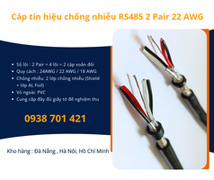 Cáp tín hiệu chống nhiễu RS485 2 Pair 22AWG sẵn kho phân phối Đà Nẵng, Nghệ An 