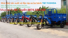Bán xe 3 bánh, xe ba gác  chở hàng Nam Định FUSHDA giá rẻ sập sàn 