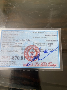 Bán xe SH150 chính chủ 